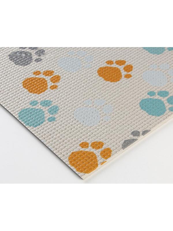 Коврик под миску «Лапки светлые», 52х38х0,3см