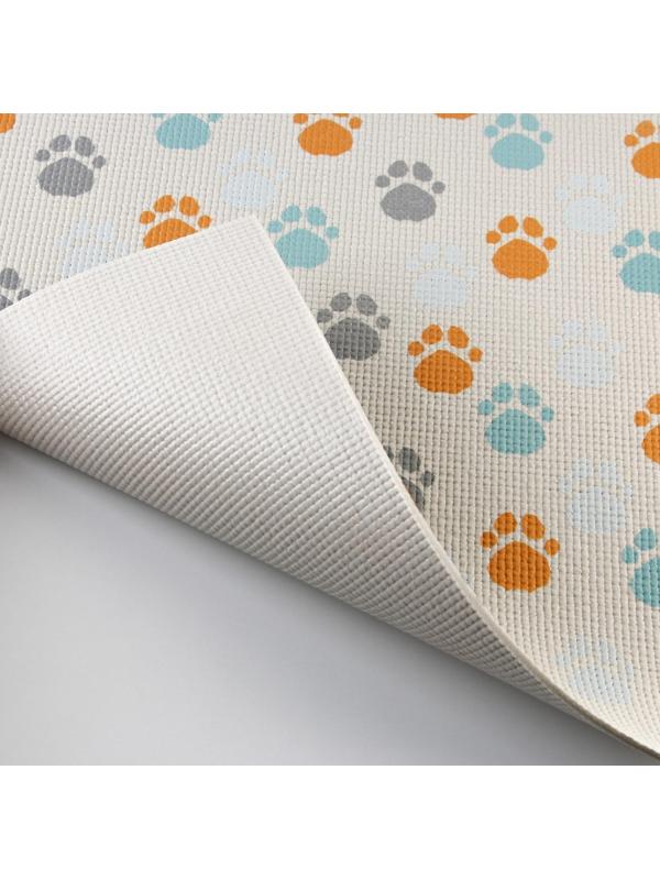 Коврик под миску «Лапки светлые», 52х38х0,3см