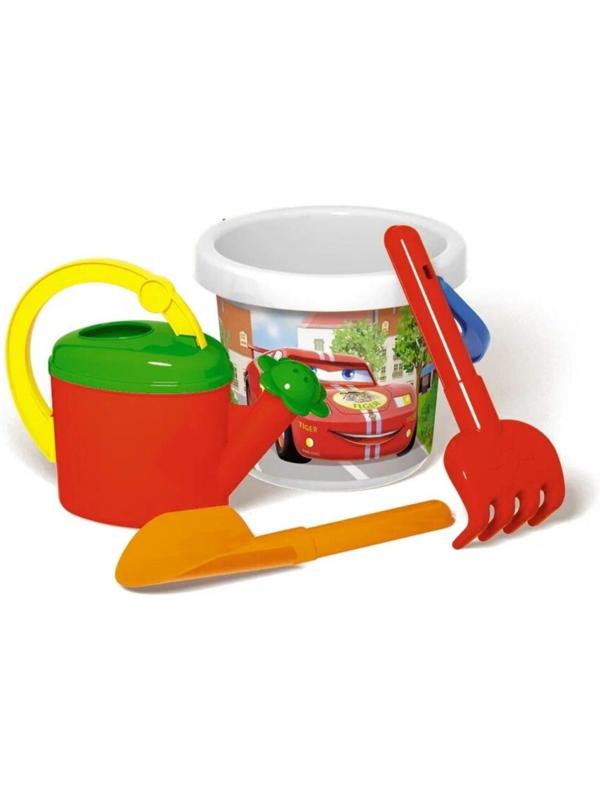 Набор для игры в песке № 133: ведро 1,4 л, лопатка 19 см, грабли 19 см, лейка 0,5 л