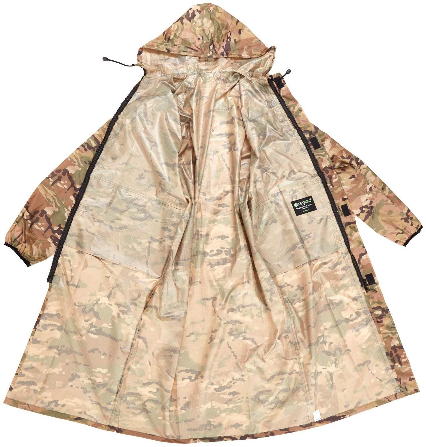 Плащ влаговетрозащитный, ткань: таффета 3000 мм, мультикам, 52-54/182