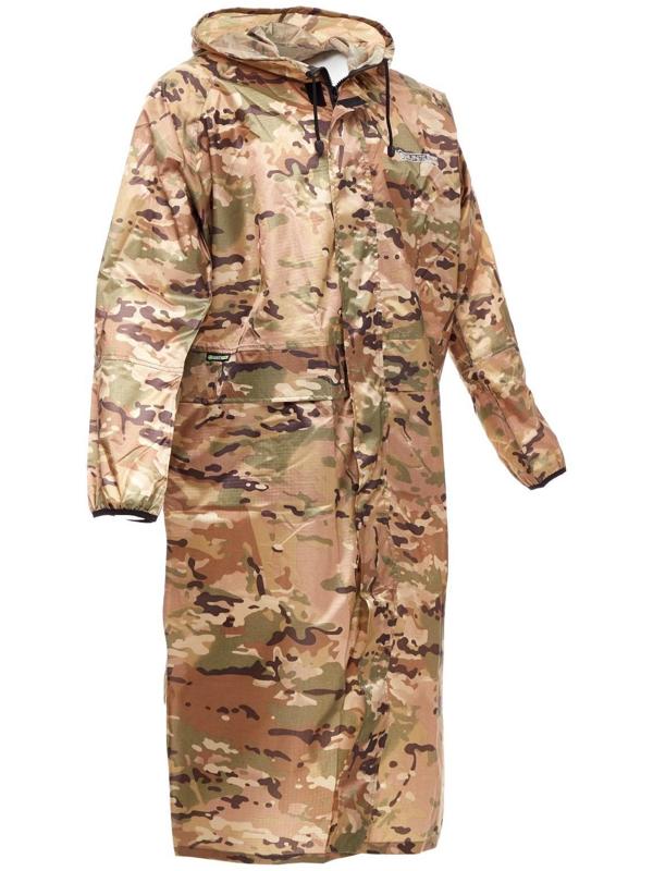 Плащ влаговетрозащитный, ткань: таффета 3000 мм, мультикам, 52-54/182