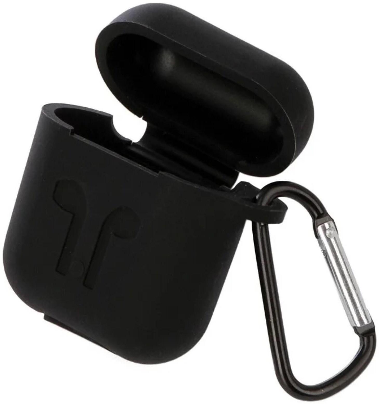 Чехол для наушников Devia Naked Silicone Case Suit, для Airpods, силиконовый, черный