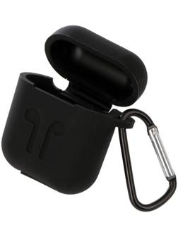 Чехол для наушников Devia Naked Silicone Case Suit, для Airpods, силиконовый, черный