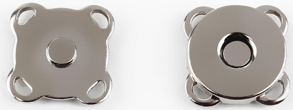 Кнопки магнитные пришивные, d = 10 мм, 10 шт, цвет серебряный