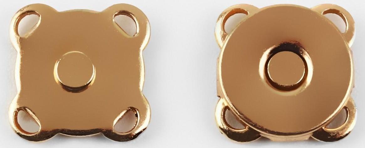 Кнопки магнитные пришивные, d = 10 мм, 10 шт, цвет золотой