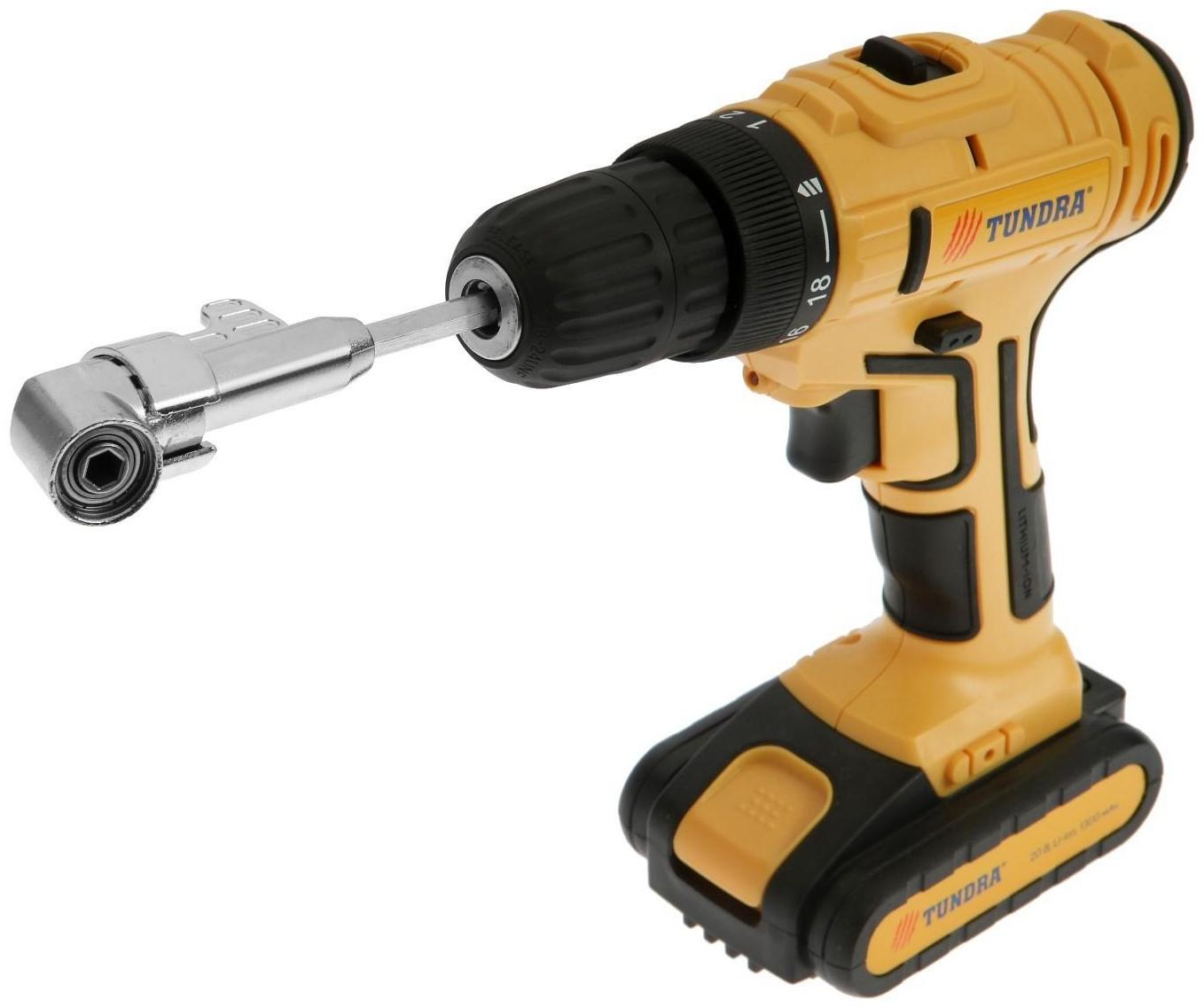 Адаптер угловой для дрели ТУНДРА, удлиненный, для работы в труднодоступоных местах