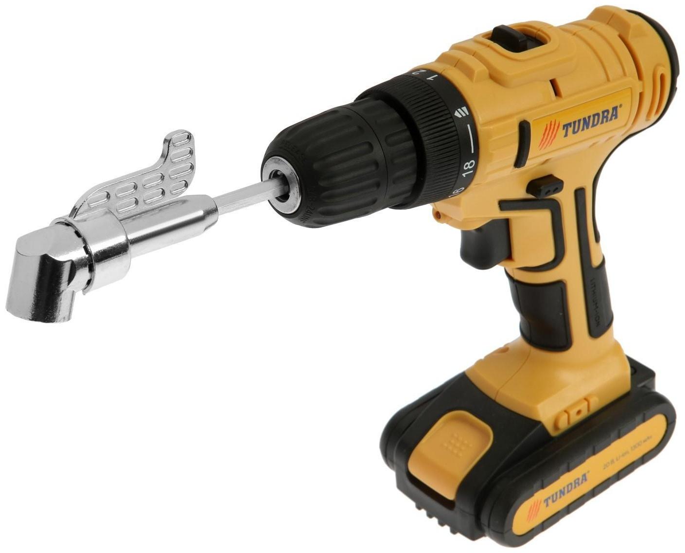 Адаптер угловой для дрели ТУНДРА, удлиненный, для работы в труднодоступоных местах