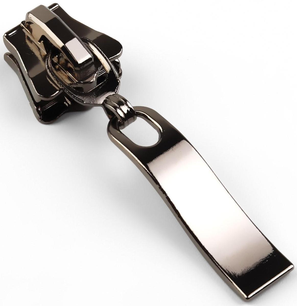 Замок автоматический для молнии «Трактор», №8, 10 шт, цвет чёрный никель