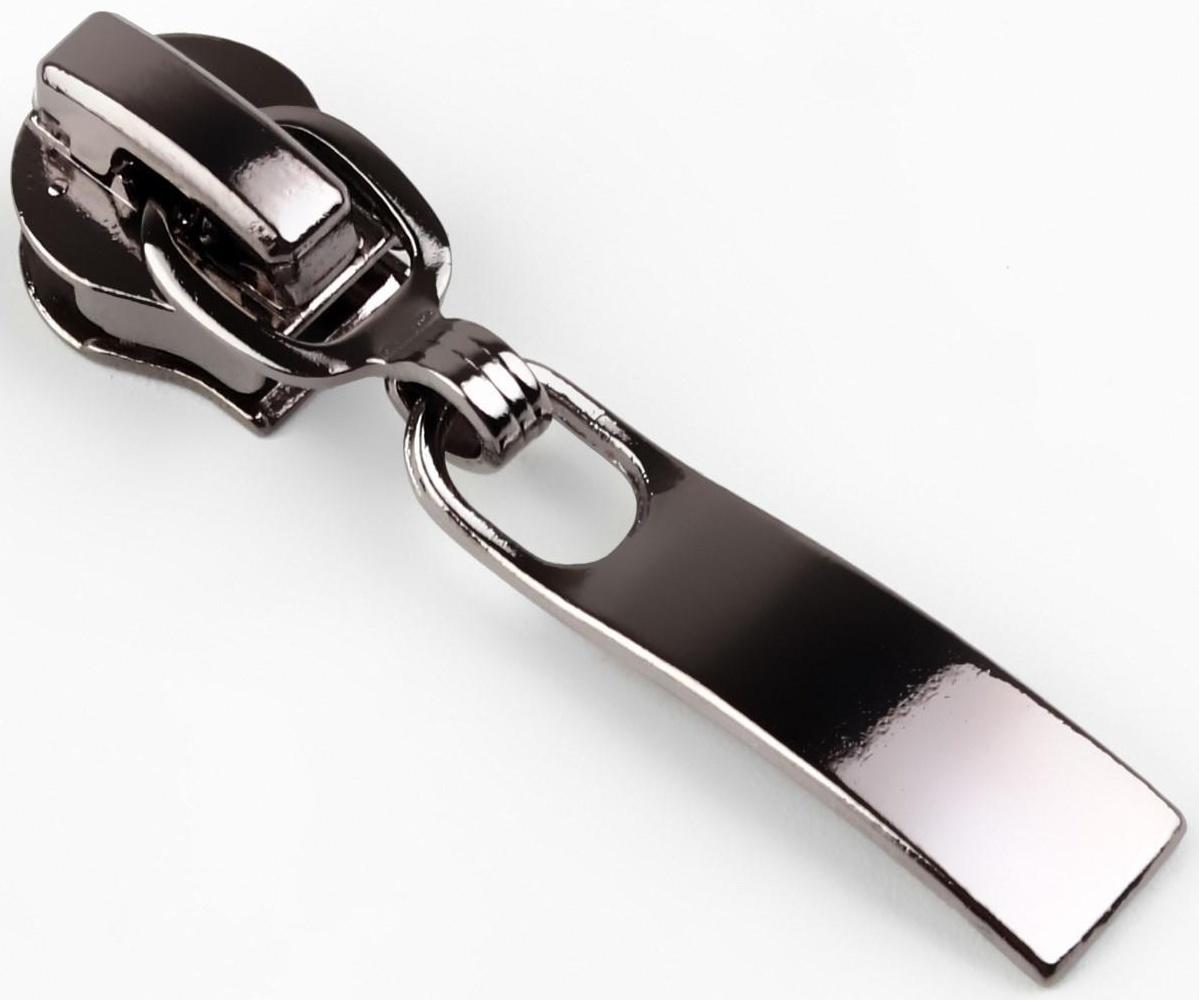 Замок автоматический для молнии «Спираль», №5, 10 шт, цвет чёрный никель