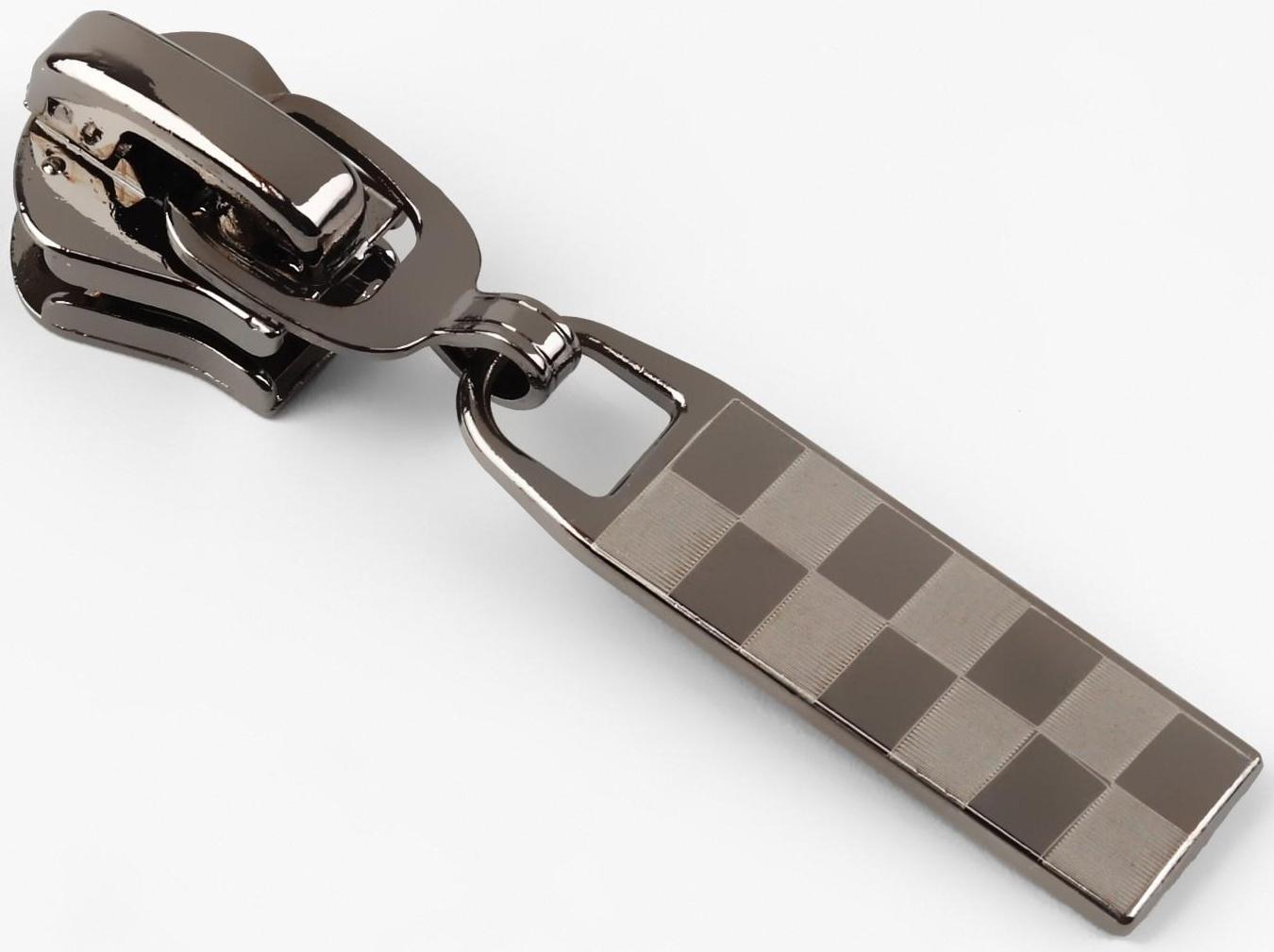 Замок автоматический для молнии «Трактор», №5, 10 шт, цвет чёрный никель