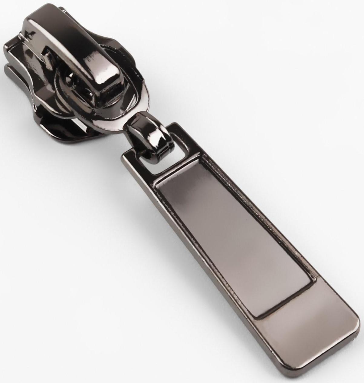 Замок автоматический для металлической молнии, №5, 10 шт, цвет чёрный никель