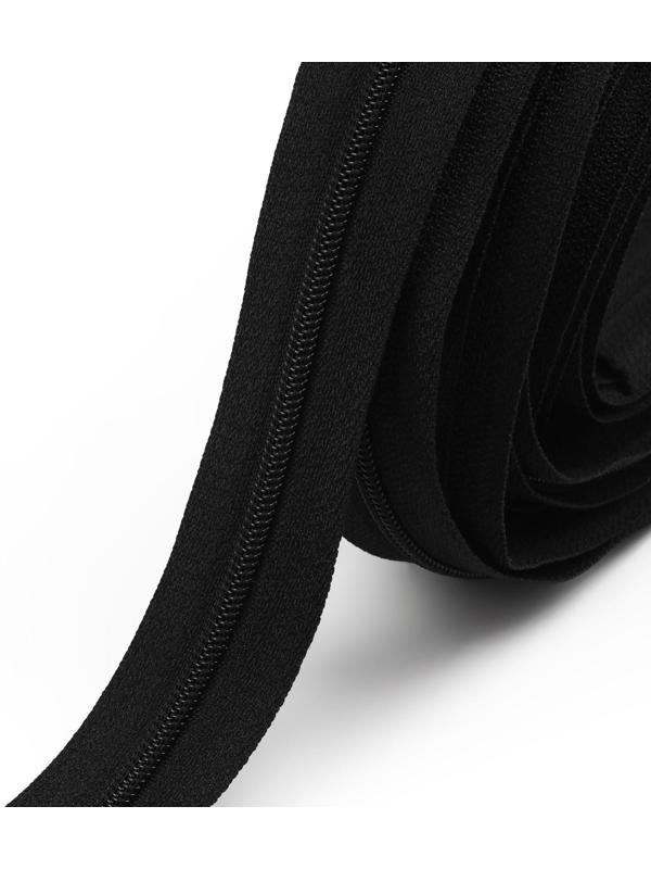 Набор: рулонная молния «Спираль» №3, 10 м, 20 бегунков, 40 верхних ограничителей, 20 нижних ограничителей, цвет чёрный