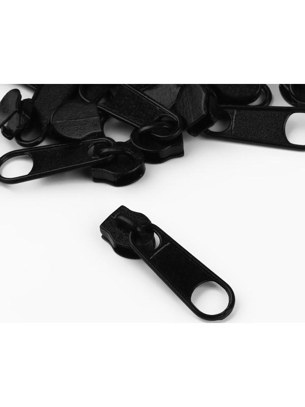 Набор: рулонная молния «Спираль» №3, 10 м, 20 бегунков, 40 верхних ограничителей, 20 нижних ограничителей, цвет чёрный