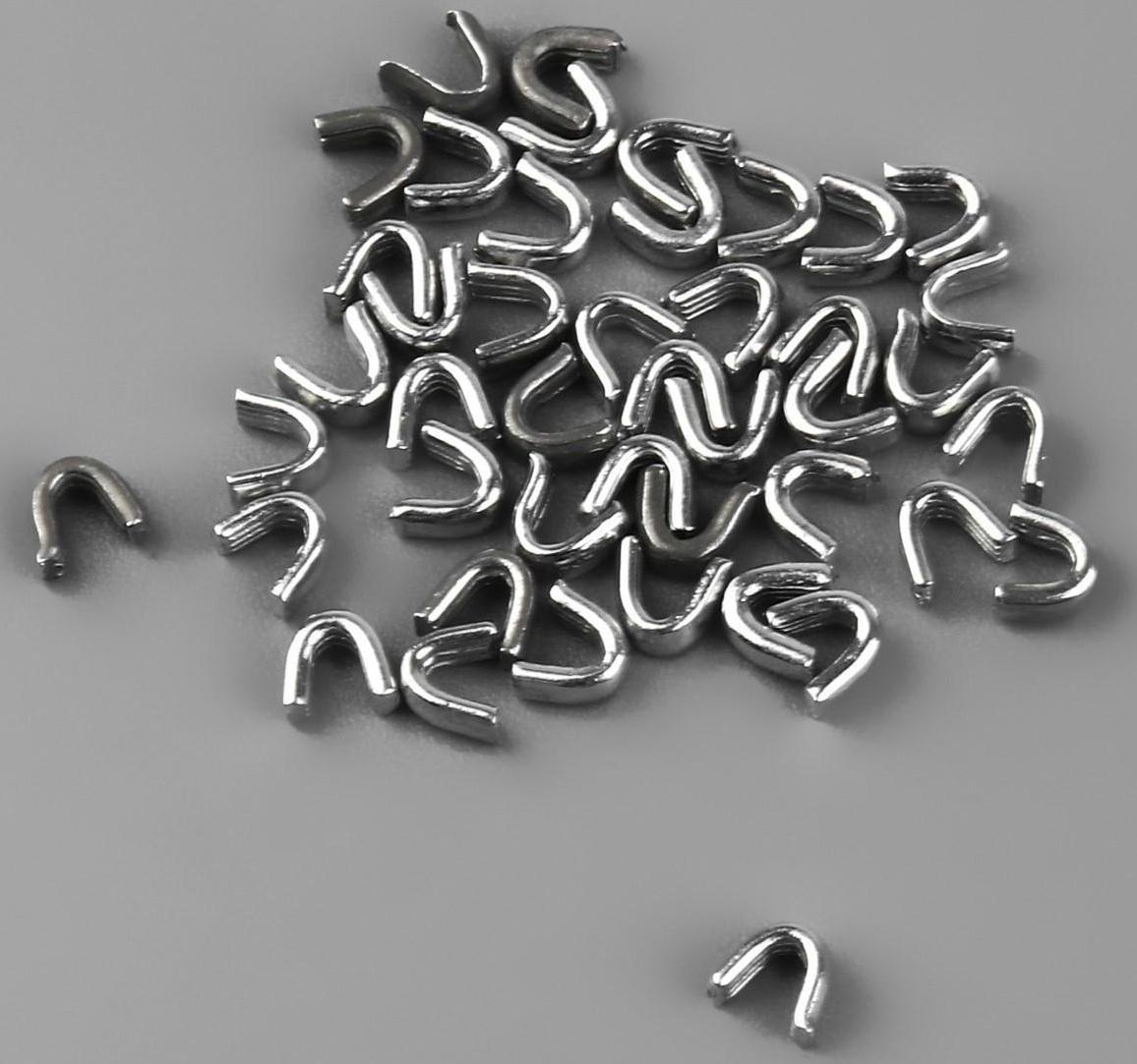 Набор: рулонная молния «Спираль» №5, 10 м, 20 бегунков, 40 верхних ограничителей, 20 нижних ограничителей, цвет белый