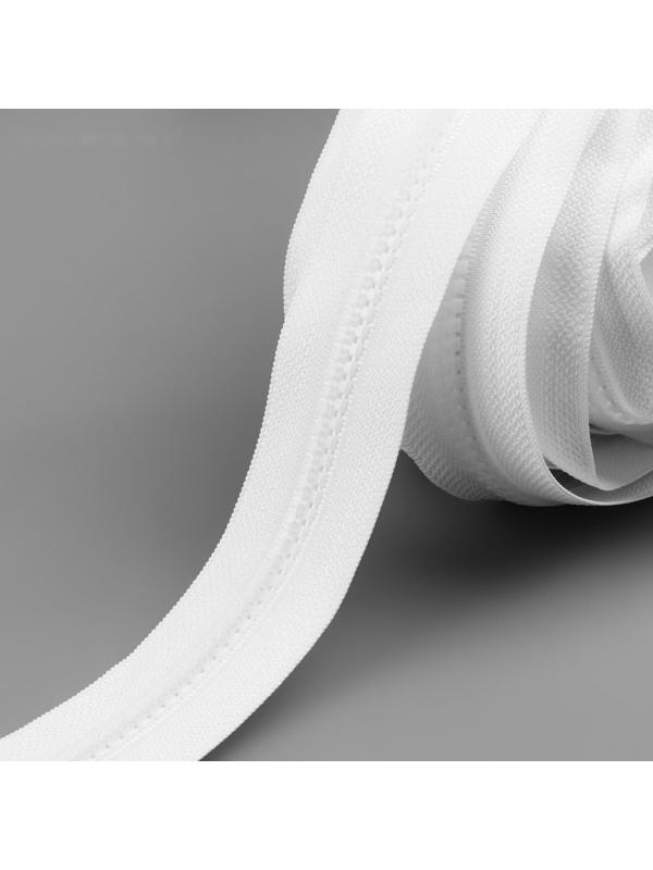 Набор: рулонная молния «Трактор» №5, 10 м, 20 бегунков, 40 верхних ограничителей, 20 нижних ограничителей, цвет белый