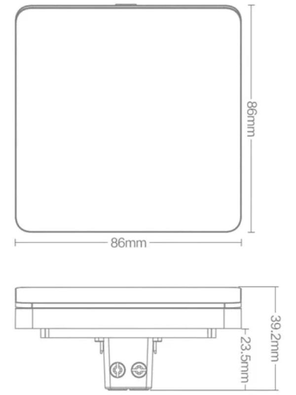 Умный выключатель Yeelight Smart Switch Light YLKG12YL, одна клавиша, BT, IP20