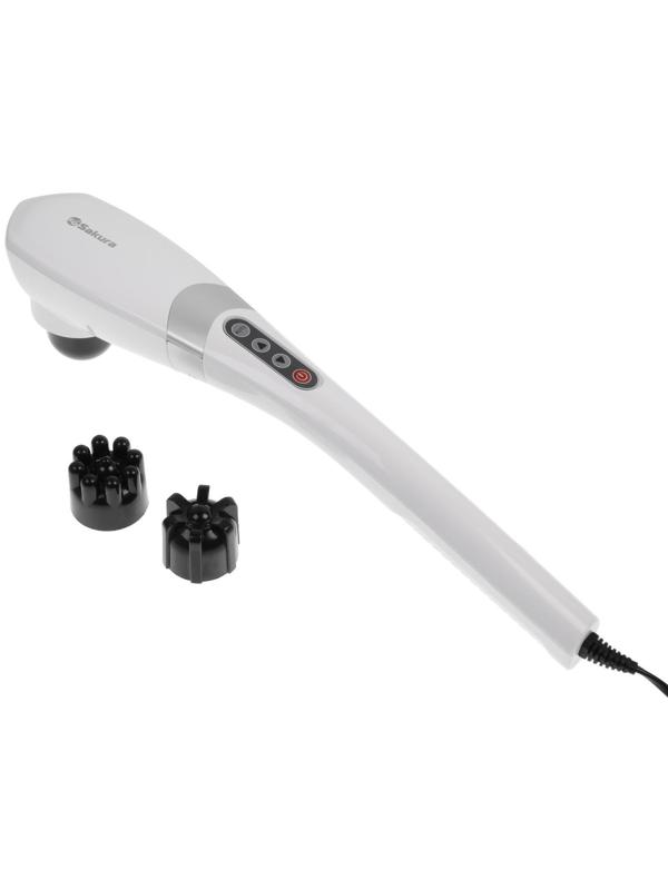 Массажер для тела Sakura SA-5315, вибрационный массаж, 28Вт, 3 насадки, 5 режимов