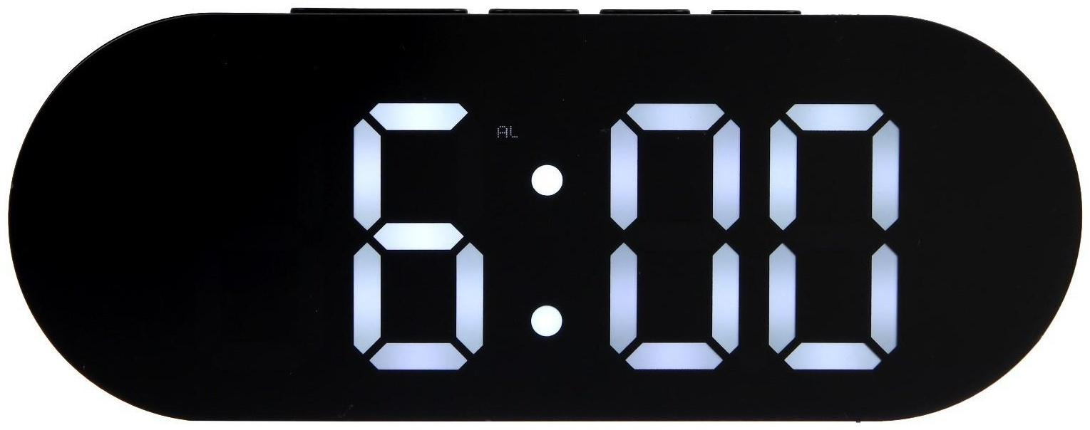 Часы-будильник Sakura SA-8518, электронные, будильник, радио, 3хААА, чёрные