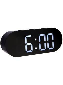 Часы-будильник Sakura SA-8518, электронные, будильник, радио, 3хААА, чёрные