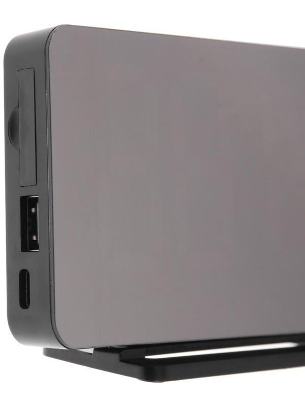 Часы-будильник Sakura SA-8519, электронные, будильник, радио, 1хCR2032, чёрные