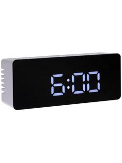 Часы-будильник Sakura SA-8525, электронные, будильник, 3хААА, белые