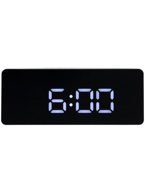 Часы-будильник Sakura SA-8525, электронные, будильник, 3хААА, белые