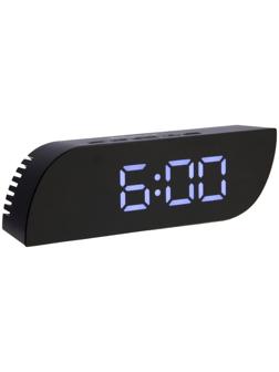 Часы-будильник Sakura SA-8528, электронные, будильник, 3хААА, чёрные