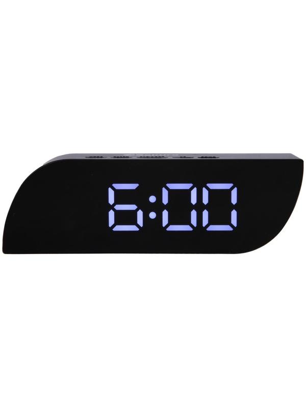 Часы-будильник Sakura SA-8528, электронные, будильник, 3хААА, чёрные