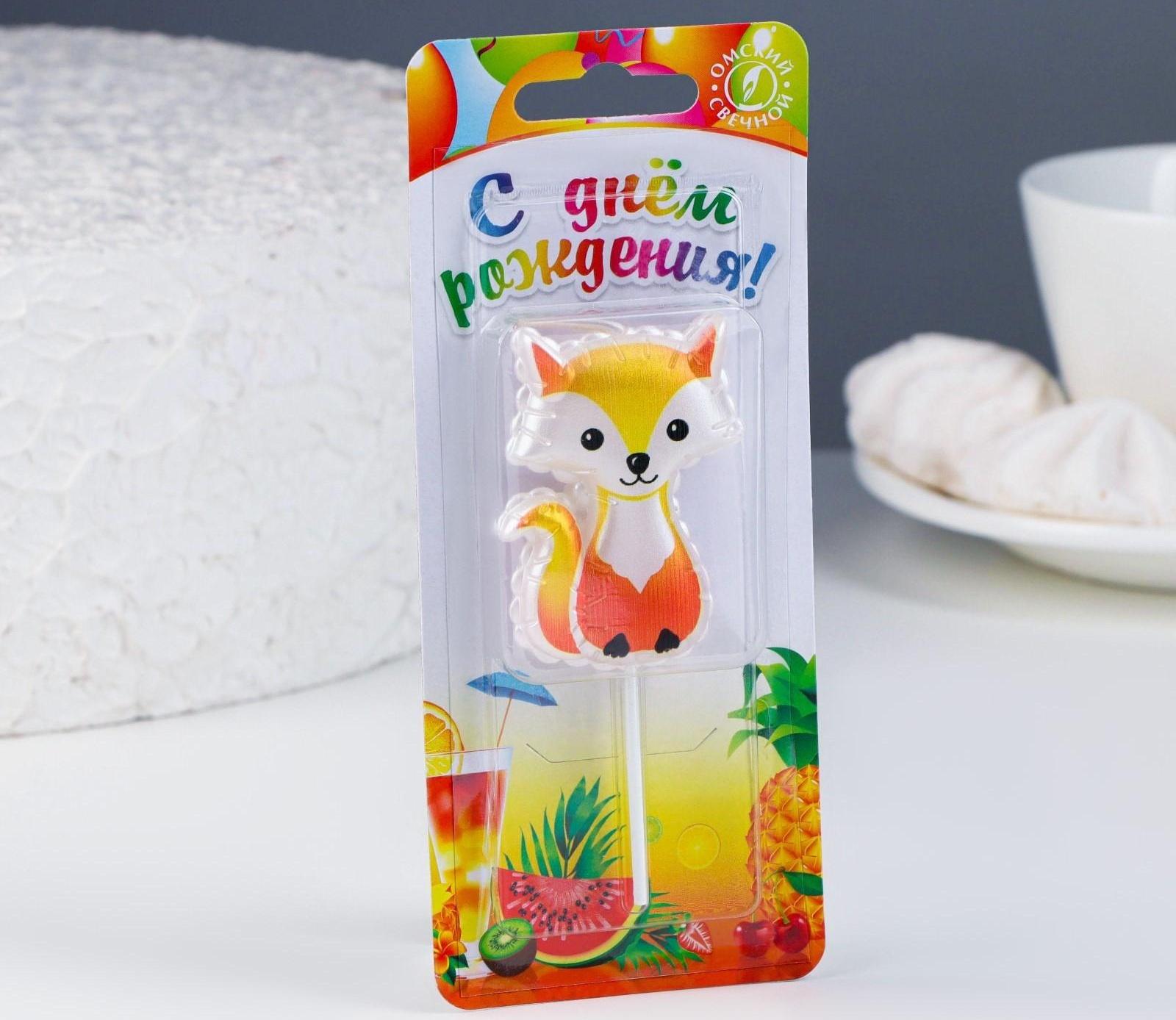 Свеча в торт на шпажке 