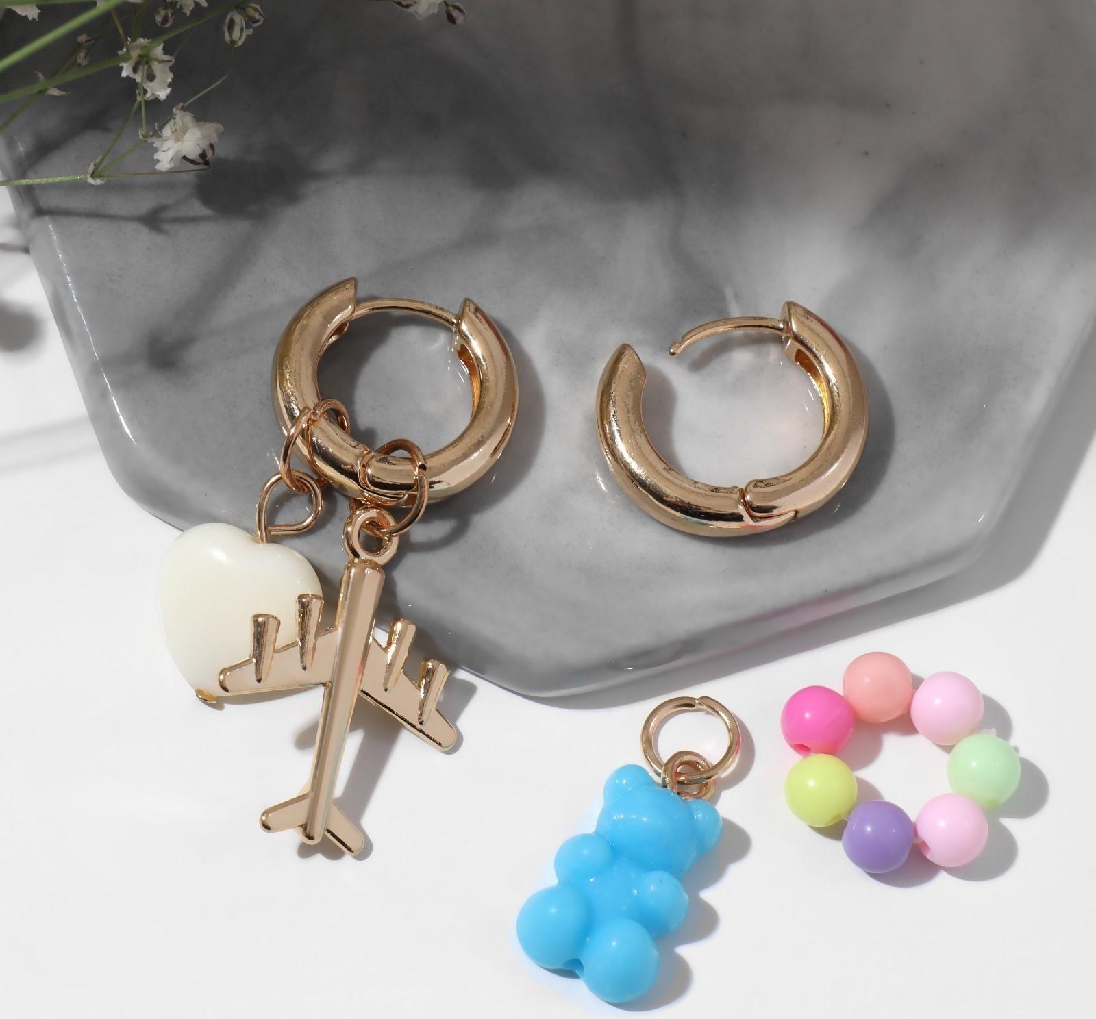 Серьги со съёмным элементом 