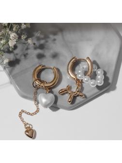 Серьги со съёмным элементом 