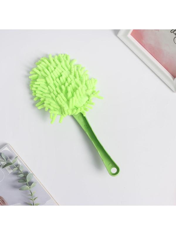 Щётка для уборки с насадкой из микрофибры на ручке Доляна, 31 см, букли, цвет МИКС