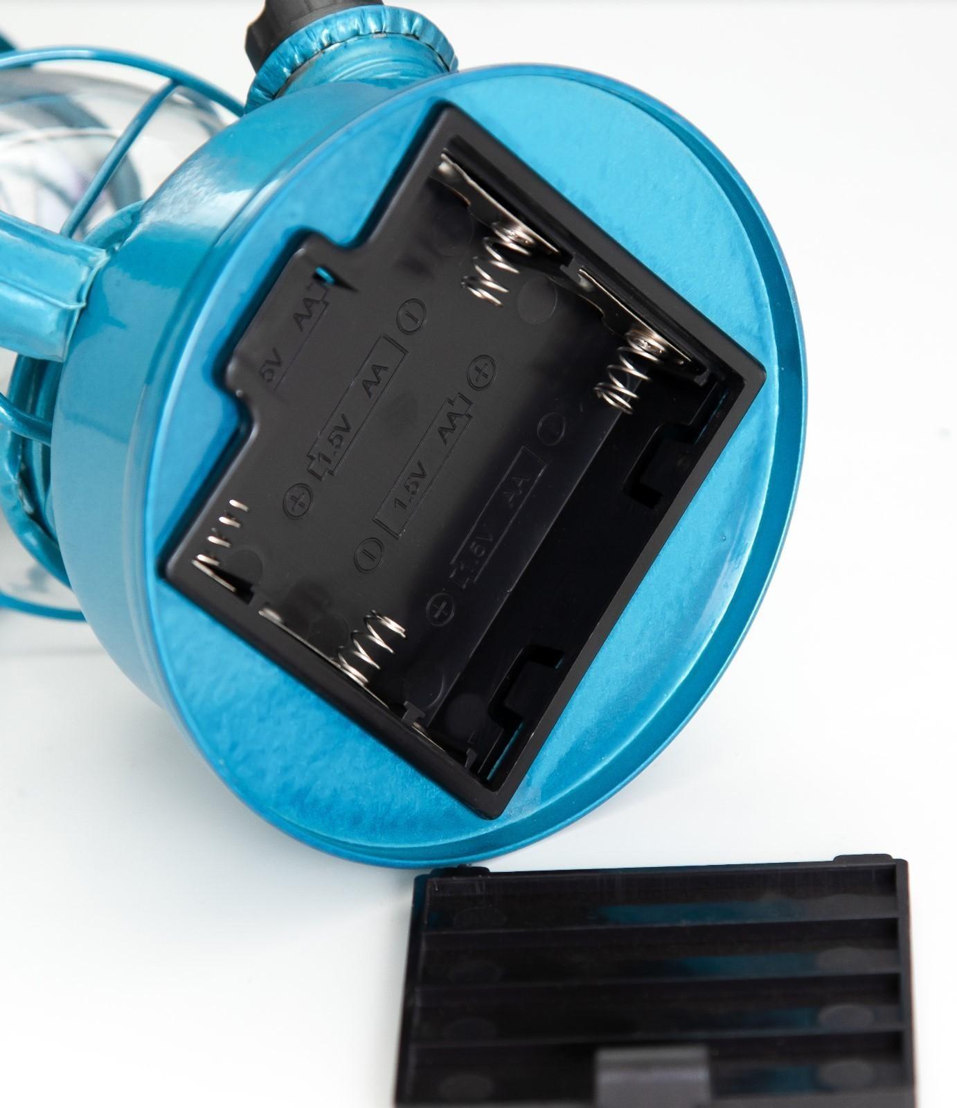 Керосиновая лампа декоративная лазурный 9,5х13,5х18,5 см