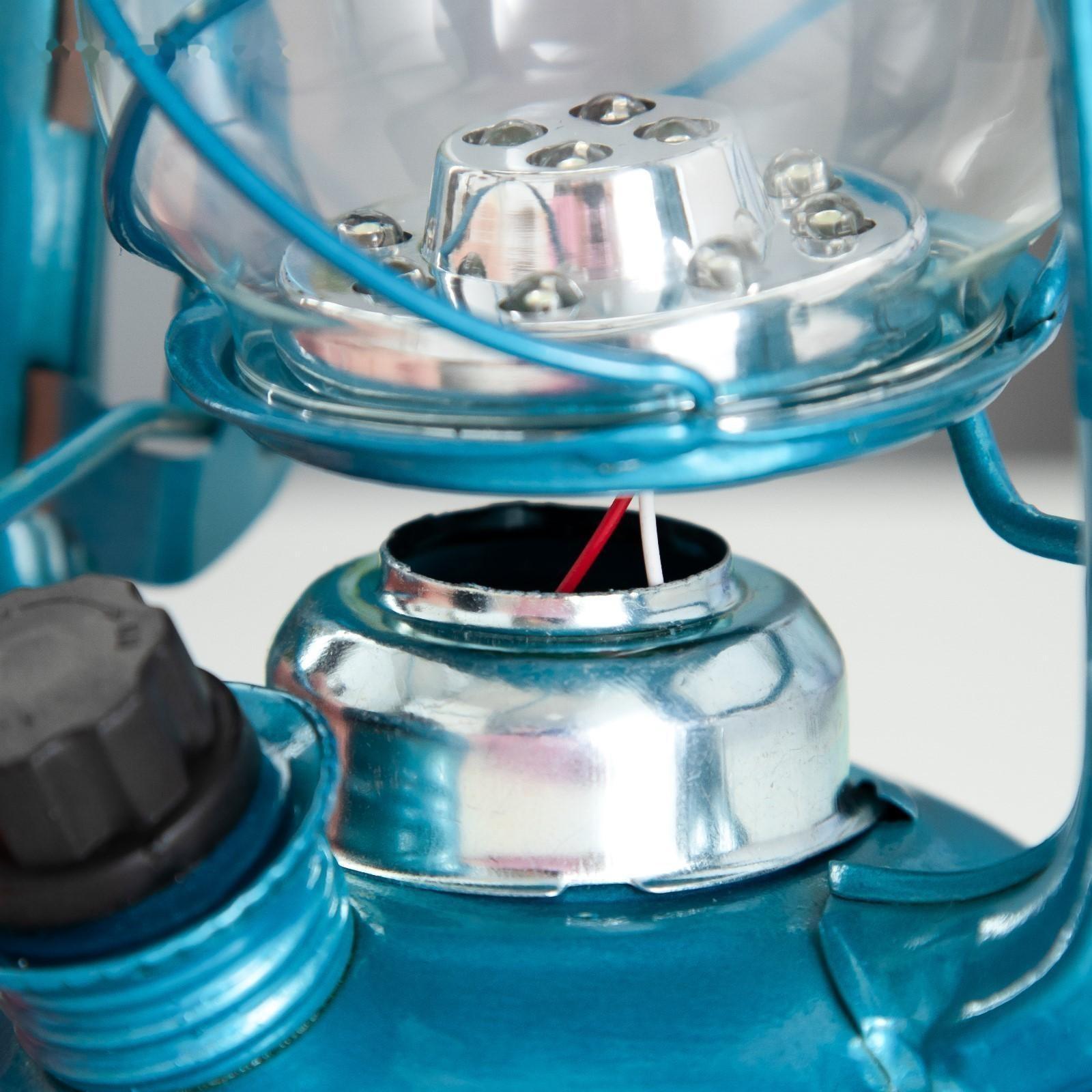 Керосиновая лампа декоративная лазурный 9,5х13,5х18,5 см