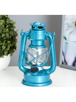 Керосиновая лампа декоративная лазурный 9,5х13,5х18,5 см
