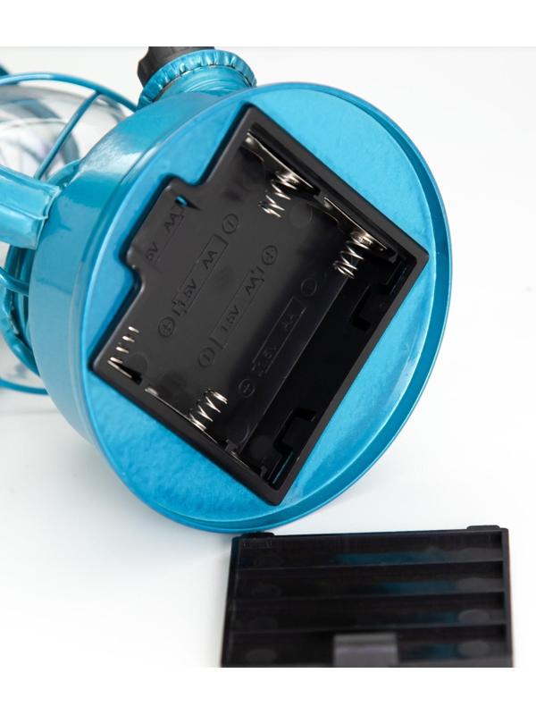 Керосиновая лампа декоративная лазурный 9,5х13,5х18,5 см