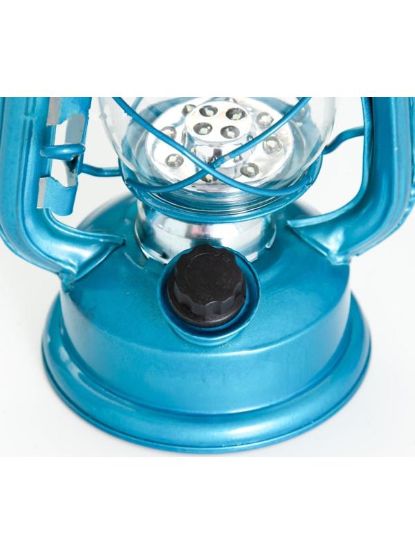 Керосиновая лампа декоративная лазурный 9,5х13,5х18,5 см