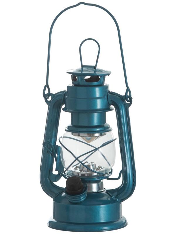 Керосиновая лампа декоративная лазурный 9,5х13,5х18,5 см