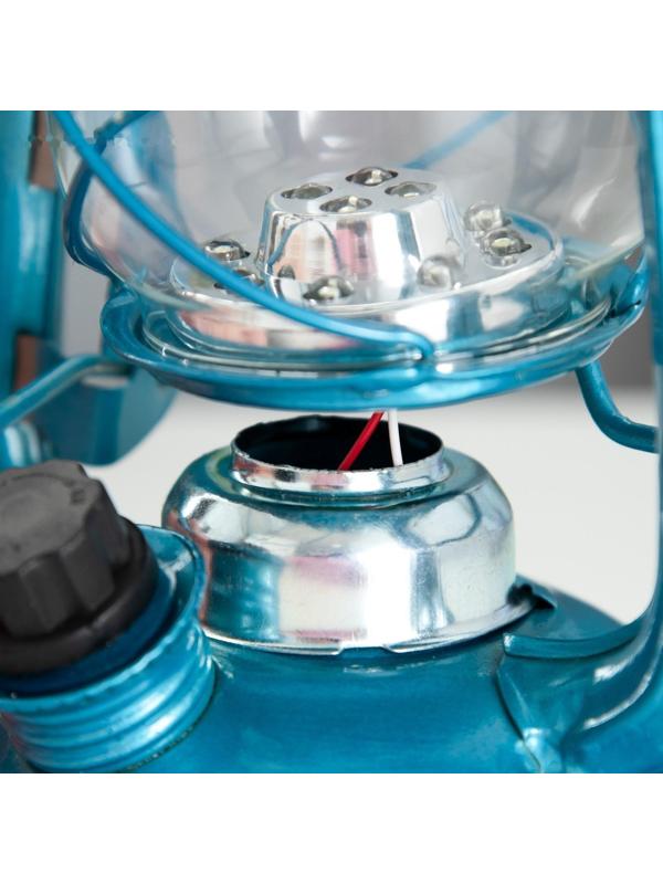 Керосиновая лампа декоративная лазурный 9,5х13,5х18,5 см