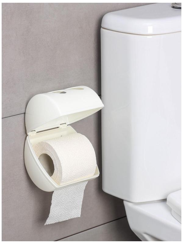 Держатель для туалетной бумаги Keeplex Light, 13,4×13×12,4 см, цвет белое облако