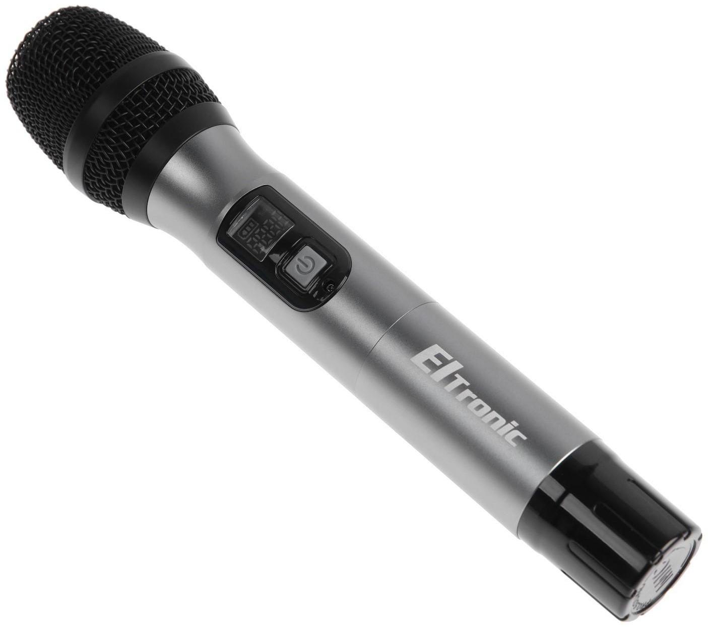 Микрофон для караоке ELTRONIC 10-06, беспроводной, приемник, черный