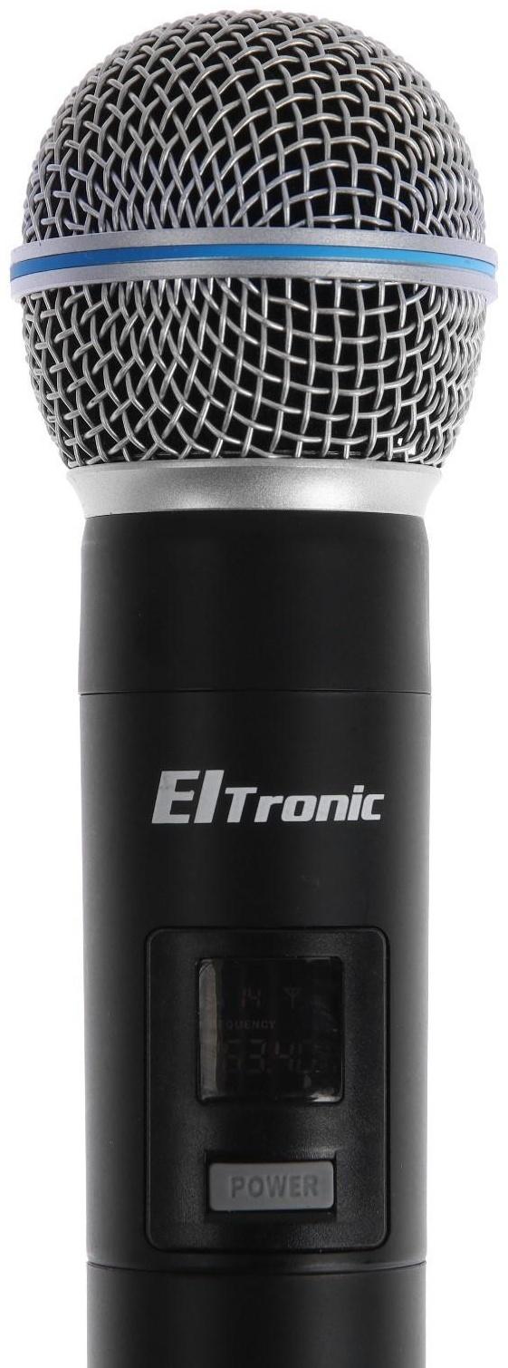 Набор микрофонов ELTRONIC 10-04, беспроводные, 2 микрофона, приемник, черный