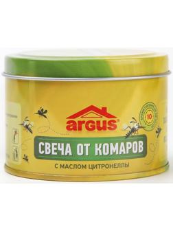 Антимоскитная свеча ARGUS, с маслом цитронеллы, банка с крышкой, 80 г