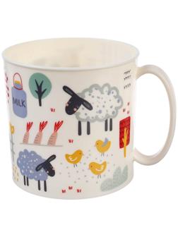 Кружка детская с декором 280 мл, светло-бежевая