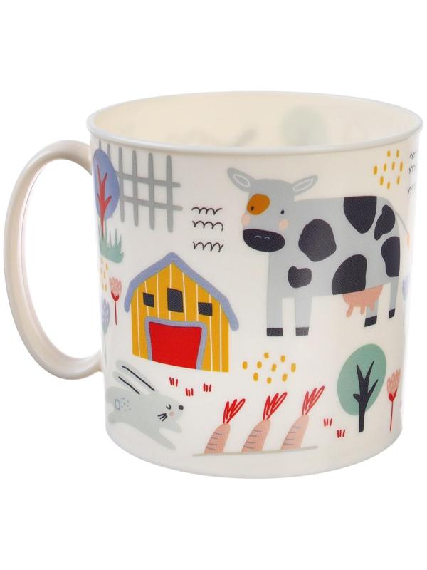 Кружка детская с декором 280 мл, светло-бежевая