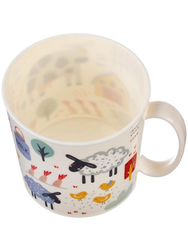 Кружка детская с декором 280 мл, светло-бежевая