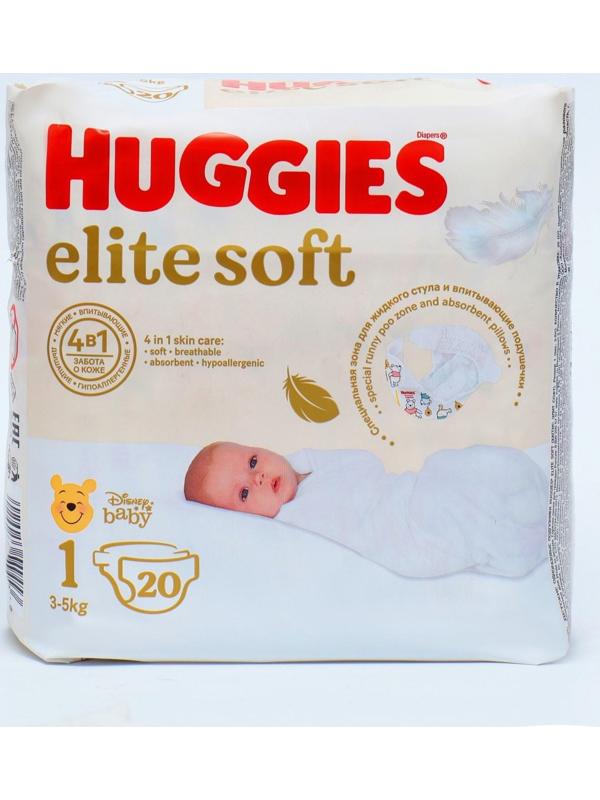 Подгузники Huggies Elite Soft 1, 3-5 кг, 20 шт