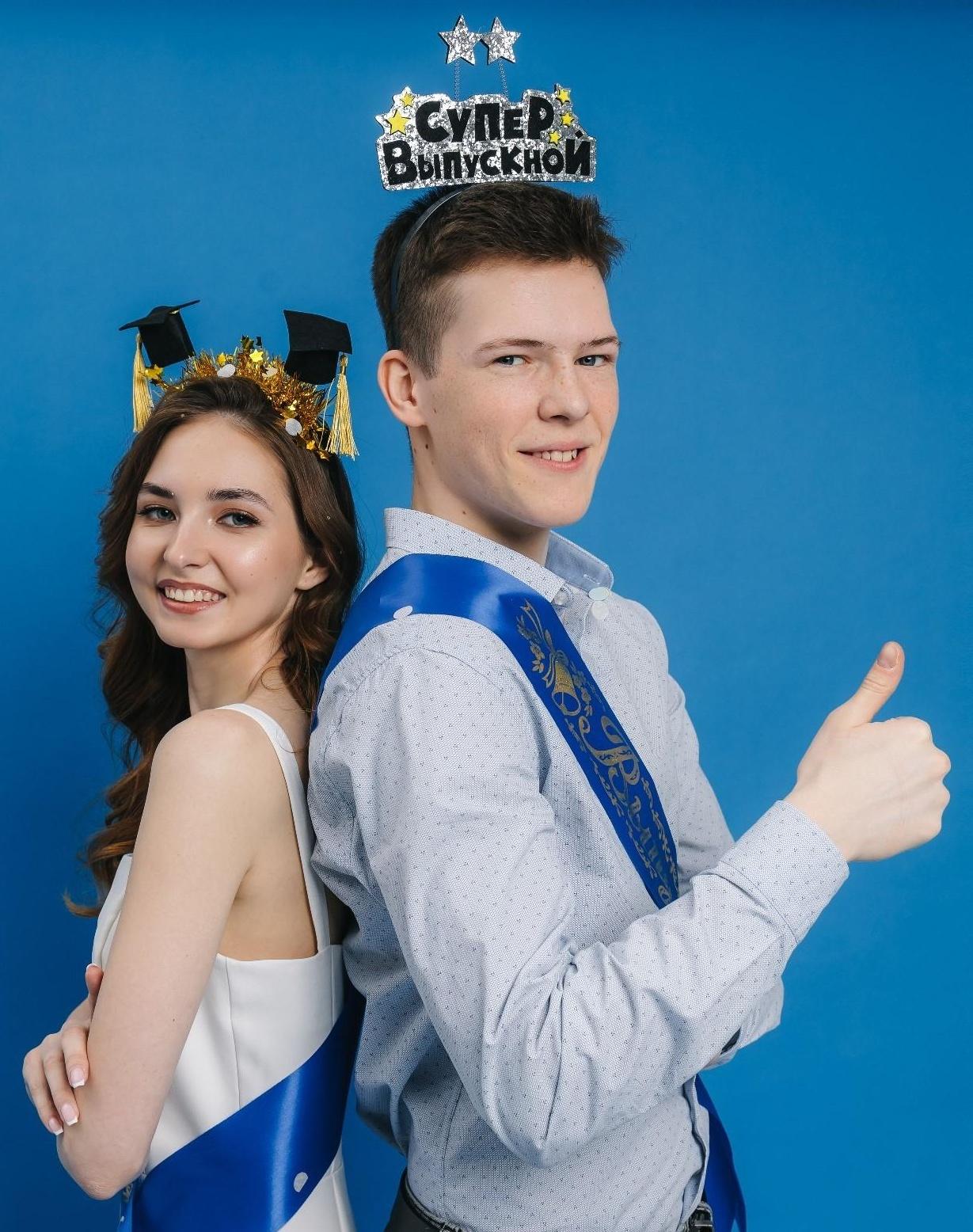 Карнавальный набор «Супервыпускной» 2 предмета: лента серебряная, ободок