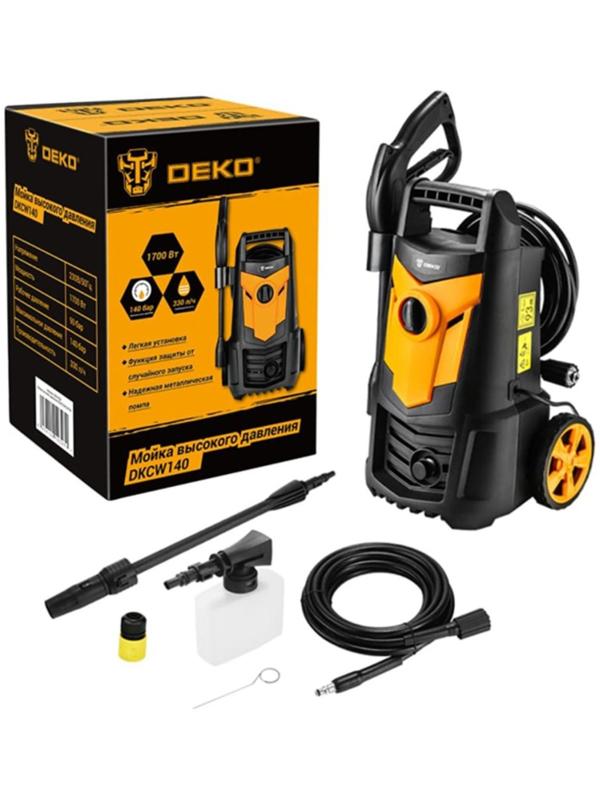 Мойка высокого давления DEKO DKCW140, 1700 Вт, 140 бар, 330 л/ч