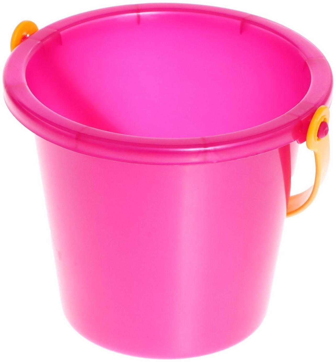 Набор для игры в песке №4: 3 формочки, ведро, совок